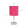 thumbnail image 3 of Simples Conceptions Mini lampe de table de base chromée avec abat-jour en tissu, 3 of 8