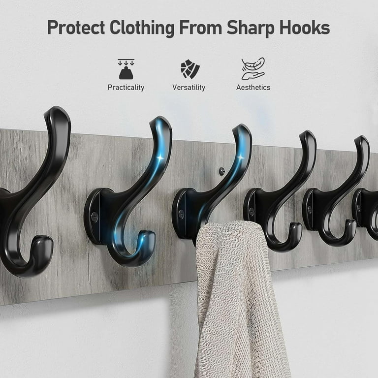 38.6 Farmhouse Coat Rack Wall Mount Long Coat Hooks for Wall Entryway Coat Rack with 10 Hooks Rustic Coat Hanger Wall Mount Heavy Duty Wall Coat