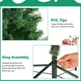 BTMWAY 7.5FT Black Artificial Christmas Tree, 2500 Lush Branch Tips