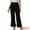 Black, variant on DARING DIVA Women's High Waisted Corduroy Wide Leg Pants with Pockets S Black