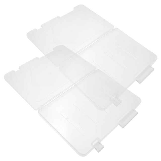 OULII 2Pcs Clear Puzzles Box with Transparent Color for Organization
