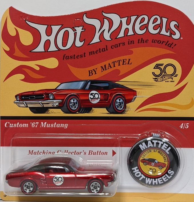 Hot wheels 50th Anniversary custom car with Button 