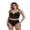 Black, variant on Women Halloween Babydoll Lingerie Set Bat Corset Camisole Bra and Elastic Panty Set for Naughty Sleepwear