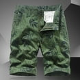 thumbnail image 3 of WREESH Men's Casual Shorts Cargo Shorts Cargo Shorts Running Shorts Multiple Utility Pockets Elastic Waist Cotton Hiking Shorts Olive Green, 3 of 5