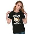 thumbnail image 3 of Spread Unity Not Hate Social Justice Womens Slim Fit Graphic Tee Brisco Brands S, 3 of 5