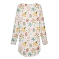 thumbnail image 4 of Pxiakgy Hauts de Pâques pour Femmes en Solde, Chemise à Manches Longues Imprimée Œuf de Pâques et Lapin Col Rond Décontracté Chandail en Molleton Printemps Pâques Lapin Œuf de Pâques Col Rond Ample Décontracté, 4 of 5