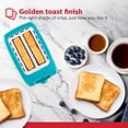 thumbnail image 6 of Holstein Housewares 2-Slice Toaster Teal with Defrost and Reheat Function, 6 of 10