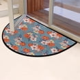thumbnail image 6 of Vintage Floral Flower Half Round Door Mat, Watercolor Flower Non-Slip Half Circle Area Rug Doormat Absorbent Washable for Indoor Outdoor Kitchen Bedroom Home Decor 24"x36", 6 of 7