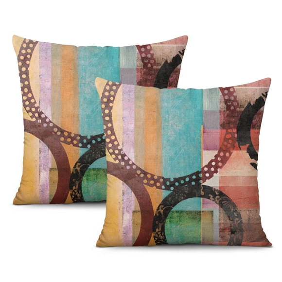 Housses de Coussins Décoratives Audacieuses et Magnifiques - Design Sarcelle et Brun Qui Ajoute de l'Élégance à Toute Pièce