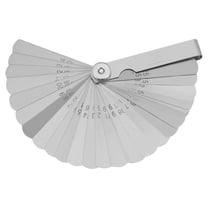 Performance Tool W80528 26-Piece Straight Blades Feeler Gauge Set for Precise Engine Measurements in SAE and Metric Sizes from .0015 to .635 mm