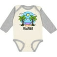 thumbnail image 3 of Inktastic Summer Vacation in Jamaica Boys or Girls Long Sleeve Baby Bodysuit, 3 of 5