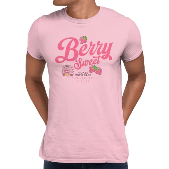 Strawberry Shortcake Vintage Men's T Shirt (Light Pink, S-XXXL)