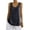 Black, variant on Women's Cotton Linen Sleeveless Camisole Tank Top With Pocket Beige L