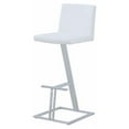 thumbnail image 2 of Coaster Contemporary White Bar Stool-Color:White,Finish:Chrome,Quantity:1,Style:Contemporary, 2 of 4
