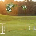 thumbnail image 4 of TOOL1SHOoo Wedding Pole Bracket with Pull Rod and Elastic Cloth Cover,Metal Stand Kit for Wedding/Ceremony/Party Decoration,4.92*6.56 ft,Gold,Blue, 4 of 11