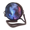 thumbnail image 2 of Zufioo Red And Blue Fire Dragon Print Leather Shoulder Round Bag, Waterproof Leather Crossbody Bag, Detachable Shoulder Strap and Carrying Loop, Women's Luggage Accessories-One Size, 2 of 5