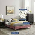 thumbnail image 2 of Modway Sutton Queen Performance Velvet Bed Frame in Dusty Rose, 2 of 7