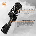 thumbnail image 4 of LA TALUS 2Pcs Complete Struts Coil Assembly High-precision Stable Steel 172518 Car Quick Struts for GMC-GMC 2007-2012 Black, 4 of 13