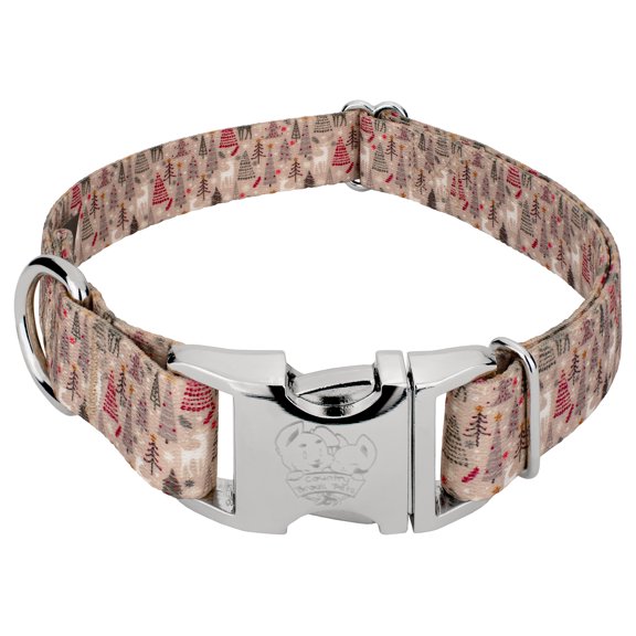 Country Brook Petz® Premium Woodland Christmas Dog Collar Limited Edition, Small