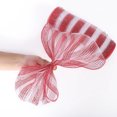 thumbnail image 2 of Guirnalda navideña hecha a mano con cinta de malla y rayas de 26 cm x 10 yardas, bastón de caramelo rojo y blanco, regalo de Año Nuevo, 2 of 5