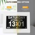 thumbnail image 5 of Crtynell Digital Day Calendar Clock Multifunctional Extra Large Dementia Digital Clock with 5 Alarms and Medication Reminders Impaired Vision Digital Clock (8" White), 5 of 9