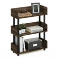 thumbnail image 4 of Furinno Turn-N-Tube 3-Tier Freestanding Multipurposes Display Rack in Walnut, 4 of 5