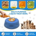 thumbnail image 4 of Interactive Dog Lick Bowl with Ball - 1 Cup Slow Feeder & Lick Mat Alternative Puzzle Toy for Liquid Treats, Blue, 4 of 9