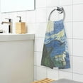 thumbnail image 4 of Coolnut Van Gogh The Starry Night Art Hand Towels Set of 2 Soft Absorbent Towel Hand Cloth, Cotton Fingertip Bath Towels for Home, Bathroom Hotel, Gym and Spa 28 X 16 in, 4 of 6
