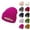 08# Hot Pink, variant on Unisex Knit Beanie Hat with Silk Lining Soft Slouchy Warm Acrylic Winter Hats Cuffed Skull Beanie for Women Men White S