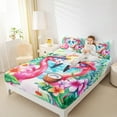 thumbnail image 2 of Feelyou Couple Flamingo Bed Sheets, Kawaii Tropical Animal King Sheets, Palm Beach Sheet Set, Ultra Soft Home Decor,4 Pieces, 2 of 7