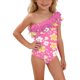 thumbnail image 3 of Odeerbi 1-5 Años Niñas Traje de Baño de Una Sola Pieza Hawaiano de Un Hombro Traje de Baño de Playa Seco Rápido Traje de Baño de Verano, 3 of 9