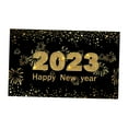 thumbnail image 4 of 180Cmx110cm Poster Backdrop Black Aureate Decorative Supplies Photo Prop Lawn Happy New Year Banner 2023 for Bedroom, Festival, Yard, 4 of 9