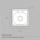 thumbnail image 5 of Fregadero Tarja AVERA Acero Inoxidable Empotre PAF01S, 5 of 9