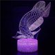 thumbnail image 1 of Belita Amy Lámpara de ilusión 3d 7 colores Cambio óptico Luz táctil Usb y control remoto Art Deco Crea un ambiente romántico Navidad Día de San Valentín B// kaili Sencillez, 1 of 5