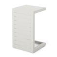 thumbnail image 6 of GZXS C-Shaped Aluminum Side Table, Modern Outdoor Rust-Resistant End Table for Patio, Poolside, or Backyard, Space-Saving Design, White, 6 of 10