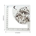 thumbnail image 3 of Gkeoshab Measurement Ruler In 4 Inches & 10 Centimeters Cheery Wood Mushroom With Star Knitting Gauge Converter Tool Knitting Counter Calculator Density Ruler For Knitting Works Crafts, 3 of 6