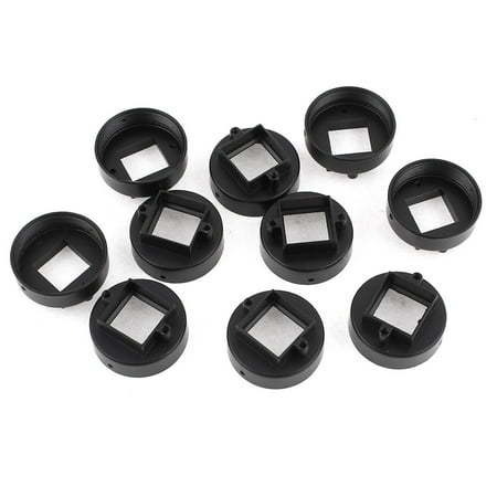 Cs 10 Unique Bargains CCTV Security Camera CS Lens Mount Holder 25mm Thread 20mm Spacing Black 10 Pcs ()