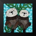 thumbnail image 2 of Allemand, Sue 15x15 Black Modern Framed Museum Art Print Titled - Otter Love III, 2 of 5