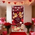 thumbnail image 5 of Steadline Festive Valentine's Day Door Cover Decoration with Heart Patterns - Durable Polyester Fabric Wall Hanging for Home Party and Holiday Interior Design, 5 of 7