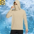 thumbnail image 2 of Clearance Summer UPF 50+ Sun Protection Tee Shirts for Men Long Sleeve Hooded with Mask Hiking Fishing Performance T-Shirts Light Breathable Tops Going Out Fishing Clothes, 2 of 7