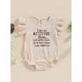 thumbnail image 3 of Musuos Baby Girls and Boys Romper 3 6 12 18 24M Casual Letter Print Round Neck Fly Sleeve Jumpsuit Summer Clothes for Infant, 3 of 8