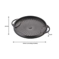 thumbnail image 5 of Kitchen Flower New Picnic Korean BBQ Nonstick Cerastone Marble Grill Pan Roaster for Grilling indoor or outdoor (Round), 5 of 5