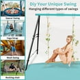 thumbnail image 5 of Aysiofdy Heavy Duty A-Frame Swing Stand for Porch, Yoga, Saucer, Indoor/Outdoor, 550 lbs, Green, 5 of 6