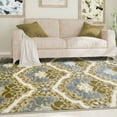 thumbnail image 5 of Chloe Non-Slip Floral Damask Indoor Washable Area Rug by Blue Nile Nills, 5 of 6