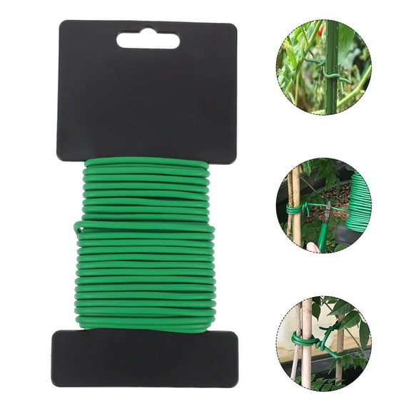 Raindrops  Plastic Binding Wire Garden Twine for Tying Plants Ties Green
