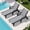 Black, variant on SERWALL Textilene Patio Chaise Lounge Chair, 5-Position Adjustable Outdoor Lounger with Rolling Wheels for Pool, Deck, Gray