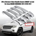 thumbnail image 4 of Hlyjoon 8Pcs Car Chrome 4 Cubiertas de manijas de puerta SMART + sin exterior Manija de puerta exterior Tapa Tapa Manija de puerta Tazón apto para auto Jeep GRAND CHEROKEE 2011 2012 2013 2014 2015 201 Ecomeon no, 4 of 5