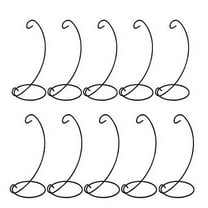 ReedCA 10 Pack Ornament Display Stand Holder, 9 Inch Tall Iron Hanging Rack Glass Ball Ornament Holder Stand for Hanging Globe Air Plant Terrarium Christmas Wedding Home Party Craft (Black, 10 Pack)