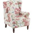 thumbnail image 2 of Erinnyees Floral Accent Chair, High Back Upholstered Armchair with Solid Legs, Leisure Single Sofa Chair for Living Room, Bedroom, Home Office, 2 of 9