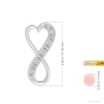 thumbnail image 3 of ANGARA Natural Pave-Set Diamond Infinity Heart Pendant in Platinum for Women (Size-1.65mm| Color-I-J| Clarity-I1-I2) | April Birthstone, Anniversary, Jewelry Gift for Women | Natural Diamond Necklace, 3 of 7
